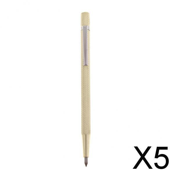 5x1Pcs Tungsten Carbide Tip Scriber Pen for Glass Ceramics Cutter Tool Golden