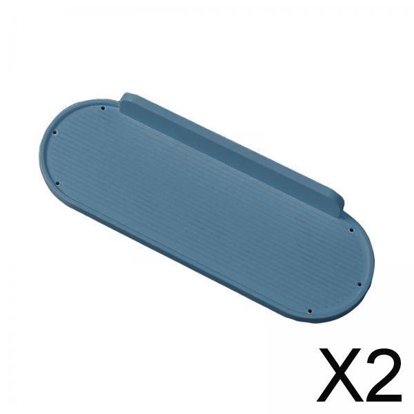 2xFloating Wall Shelves Kitchen Wall Spice Jar Shelves for Hotel Living Room Blue