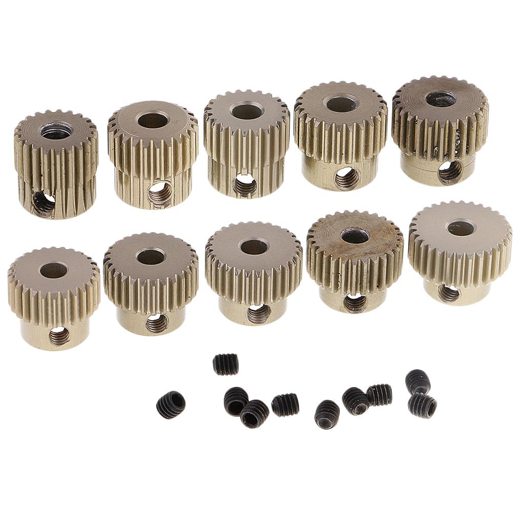 1/10 RC Car Model 64DP 3.175mm 21T-30T Pinion Motor Gear Brush Brushless