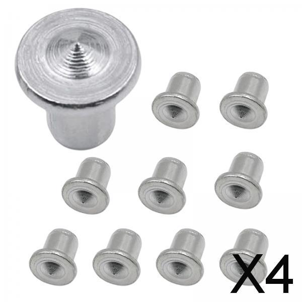 4x10Pcs Portable Center Dowel Pins Dowel Drill Points Pin for Woodworking 6mm