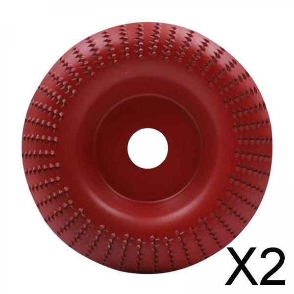 2x100mm Angle Grinder Disc Wood Grinding Wheel Woodworking Tool Red