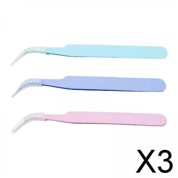3x3x Eyelash Extension Tweezers Precision Tweezers for Stickers Jewelry Making