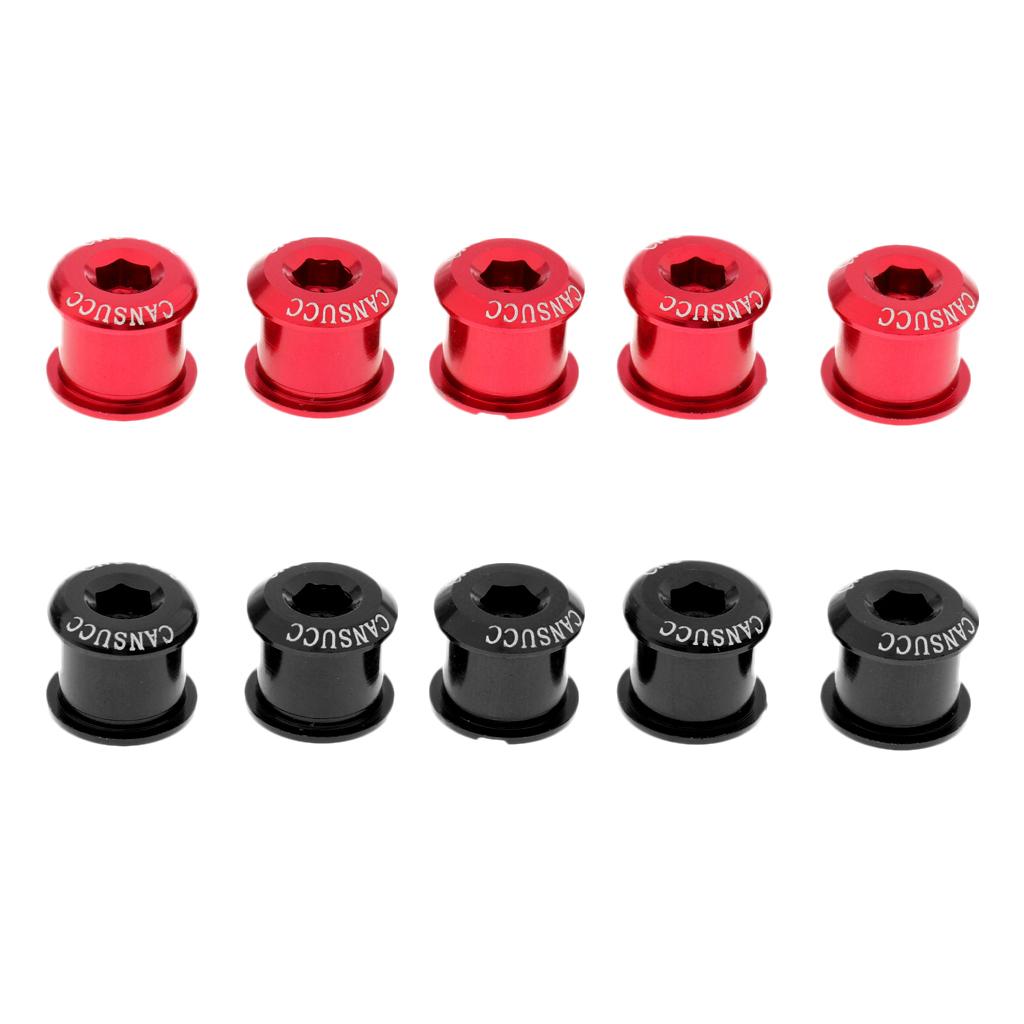10Pcs Aluminum Alloy Bike Bicycle Chainring Crankset Bolt Screws M8 x 7mm