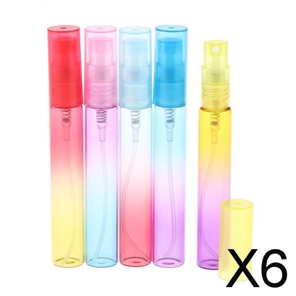 6x5x Empty 4/8mL Refillable Perfume Bottles Pump Spray Tube Glass Vials 10 cm