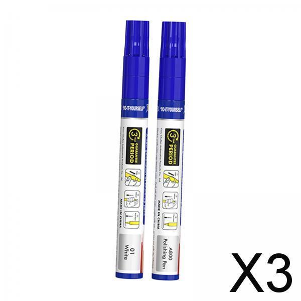 3xTouch up Auto Paint with Polish Pen Replacement Parts Car Scratch Repair Pen