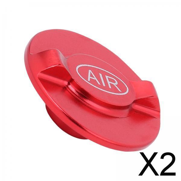 2xBike Front Fork Airtight Valve Cover Air Chamber Cover Replacement Red