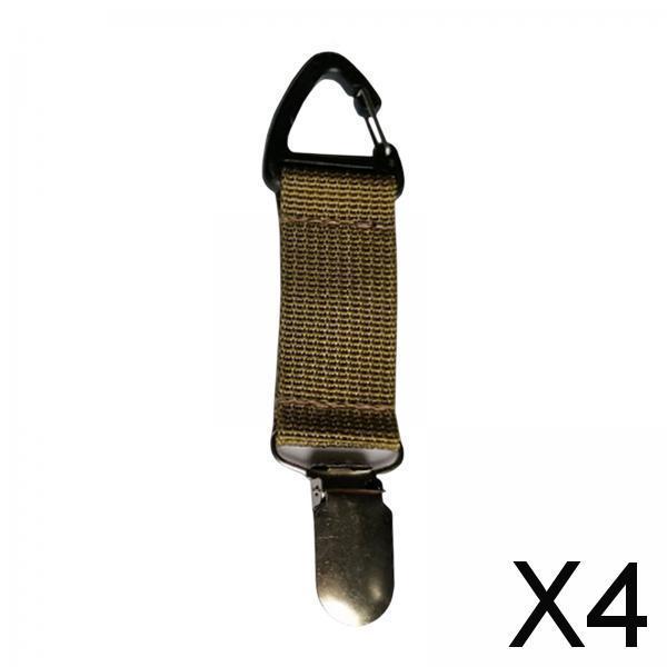 4xHat Clip for Travel Bag Hands Free Duckbill Hat Clip for Totes Luggage Purse Khaki
