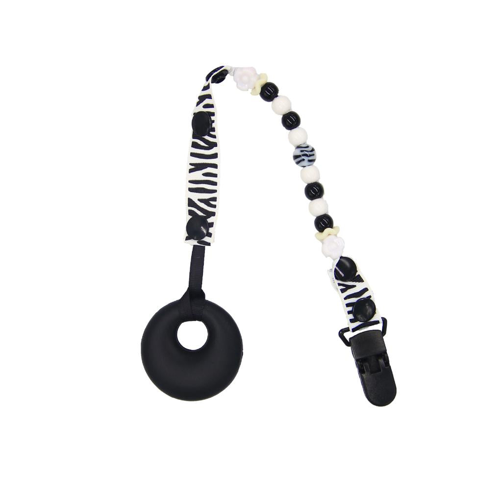 Baby Teething Necklace Kids Teether Nursing Beads Pendant Round Black