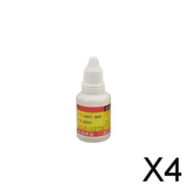4xSoldering Flux Welding Aid Quick Welding for Stainless Steel Metal Toy Model 50ml