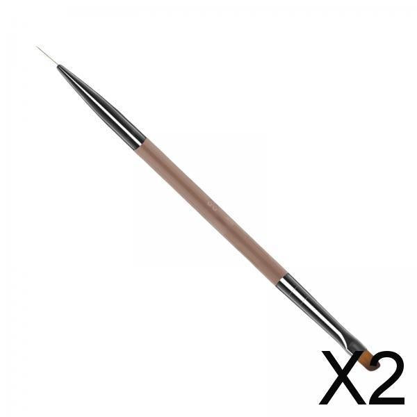 2xNail Art Pen Brush Nail Design Tool for Nail Salon Home DIY Nail Drawing Pen 8 Length 15.9cm