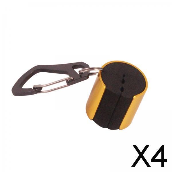 4xPortable Fishing Rod Holder Rod Clip Holder Fishing Supplies Accessories Golden