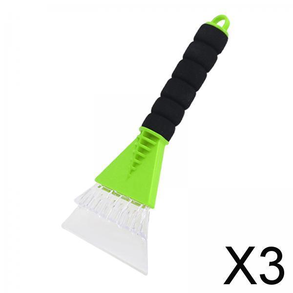 3xPortable Car Ice Scraper Frost Windshield Winter for SUV Bus Car Wash Green