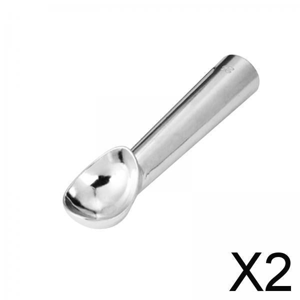 2xIce Cream Scoop Modern Cookie Spoon Durable for Home Dessert Shop Restaurant Silver
