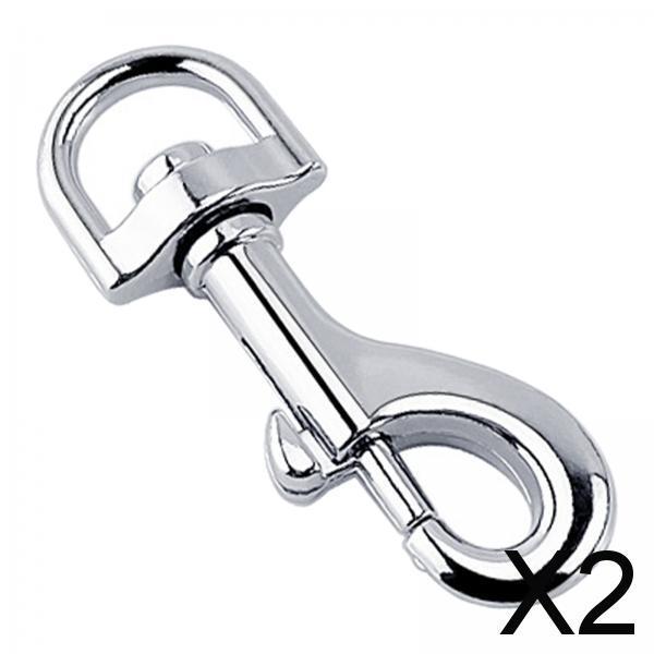 2xSnap Hook Pet Swivel Snap Fits for Handmade Crafts Purse Bag Making Camping 60mm