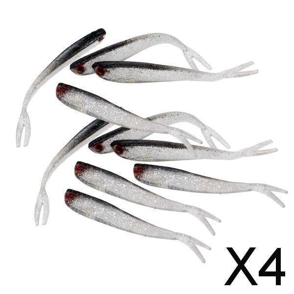 4x10 Pieces Artificial Soft Fishing Lures Baits Lifelike Fish Swimbaits 10cm