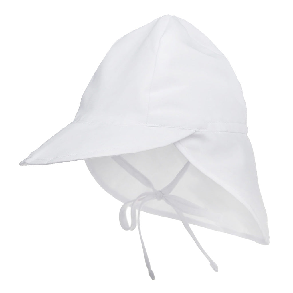 Boys Girls Flap Hat, Kids Sun Protection Sun Hat L White