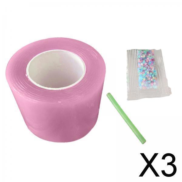 3xNano Mounting Tape Household Mounting Tape for Educational Toy Handmade Ball 1mmx4.5cmx1m violet