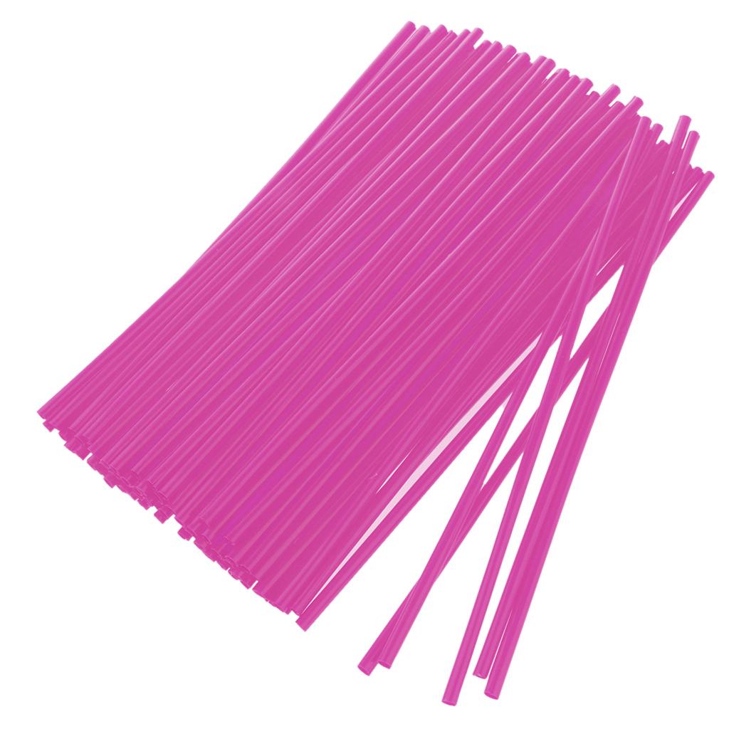 72Pieces Universal Motocross Wheel Rim Spoke Wraps Skins Cover Purple