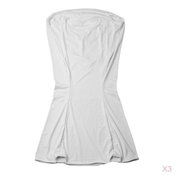 3pcs Stretch Cocktail Poseur Dry Bar Spandex Table Cover Cloth Decor White