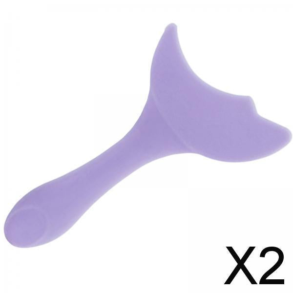 2xReusable Eyeliner Stencils Silicone Template Assistant Helper Washable violet 1pc