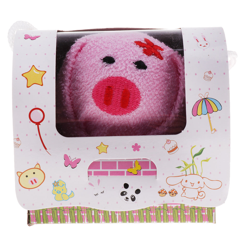 Kindergarten Gifts Cute Animal Shape Towel 19x19cm Female Pig