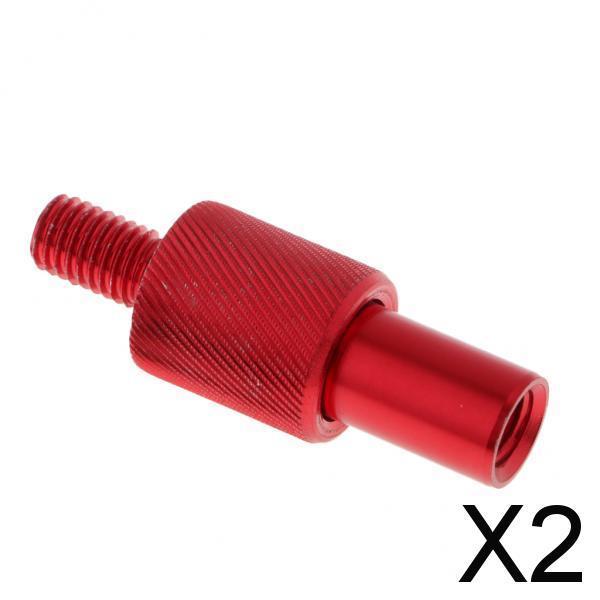 2xFishing Landing Net Connector Fishing Rod Thread Quick Release Adapter Red