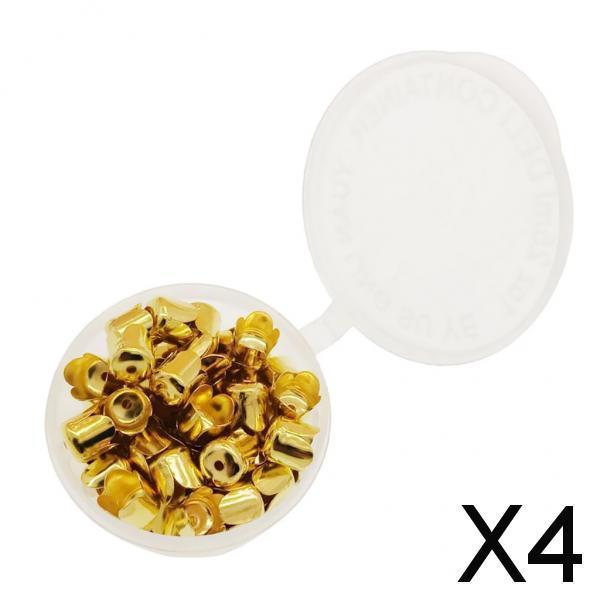 4x160pc plated Bead Caps Flower Tassel end beads Necklace Jewelry DIY gold