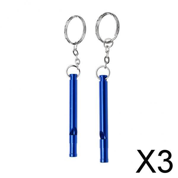 3x2pcs Outdoor Survival Camping Training Emergency Safety Whistle Royal Blue