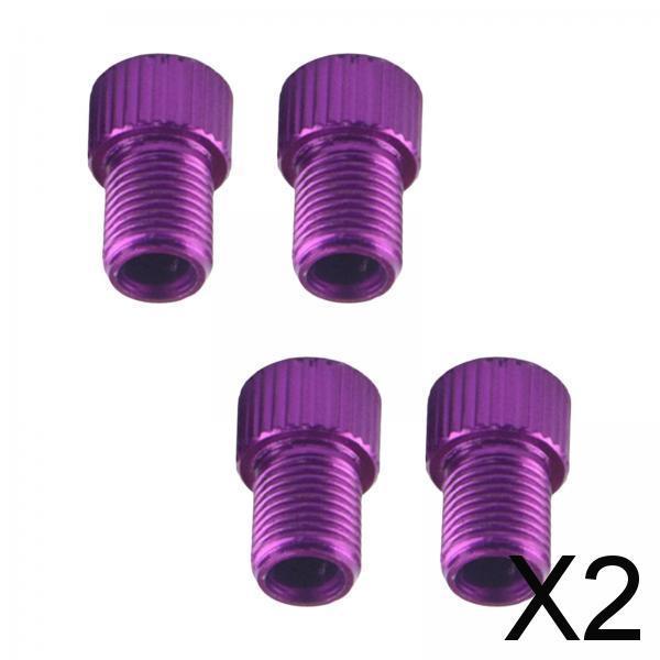 2x4x Bike Valve Adapter Replacement Conversion for Cycling Road Bike Equipment Purple