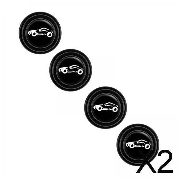 2xCar Door Absorber Cushion Gasket Decorative Buffer Bumper Cushion 4x Black with Sign