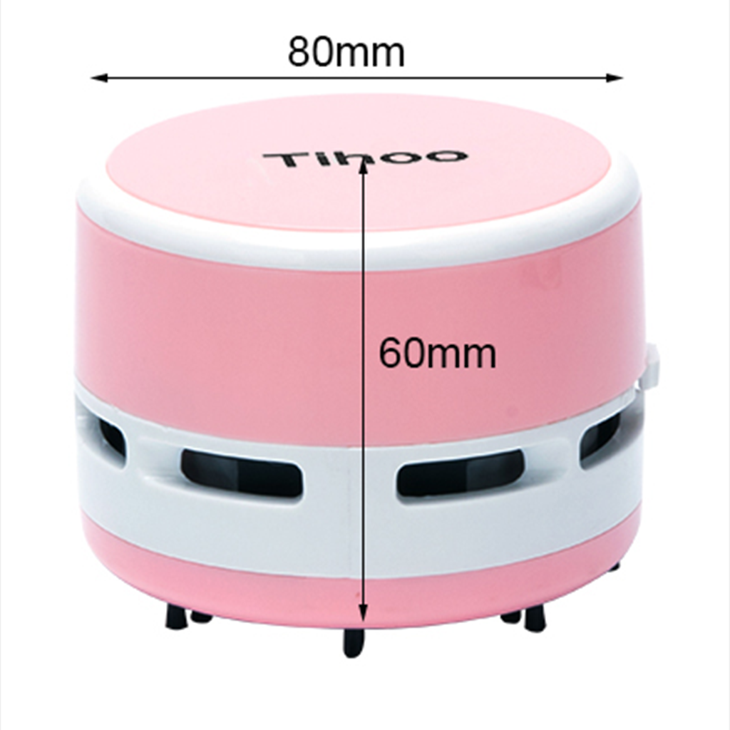 1Pc Smart Home Desk Electric Vacuum Dust Cleaner Study Stationery Auto Pink