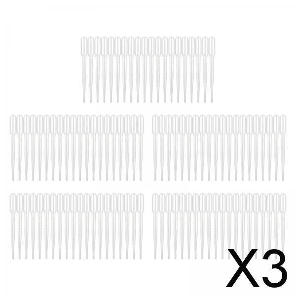 3x100 Pieces Disposable Eye Dropper Transfer Graduated Pipettes Small Home Use 2mL