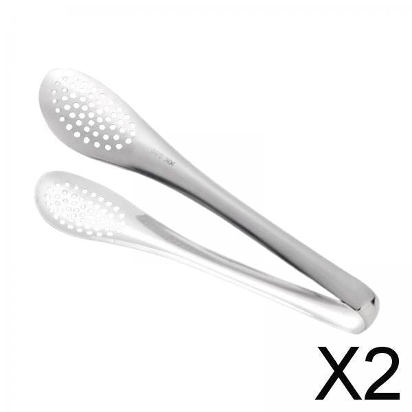 2xKitchen Tongs Serving Buffet Clip Metal Household for Cooking Pancakes BBQ