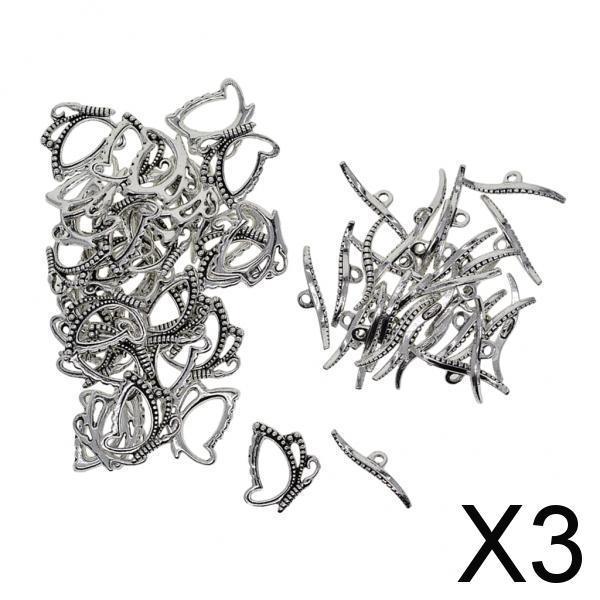 3x30 Sets Tibetan Silver Toggle Clasps Hooks Connectors