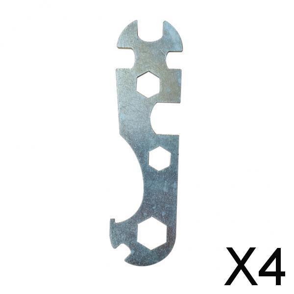 4xMulti-purpose Bike Wrench Steel Galvanized for Mountain Bike Bicycle Spanner