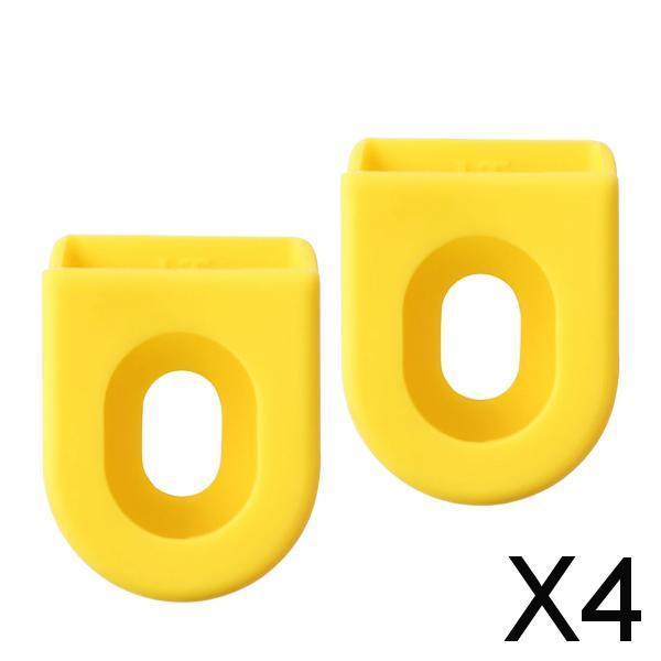 4x2x Road Bicycle Crank Boots Silicone Wrap Bike Crank Arm Protector Sleeve Yellow