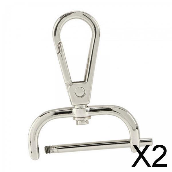 2xSwivel Snap Hooks Replacement DIY Crafts Trigger Clips Swivel Lobster Clasps 31mm Silver