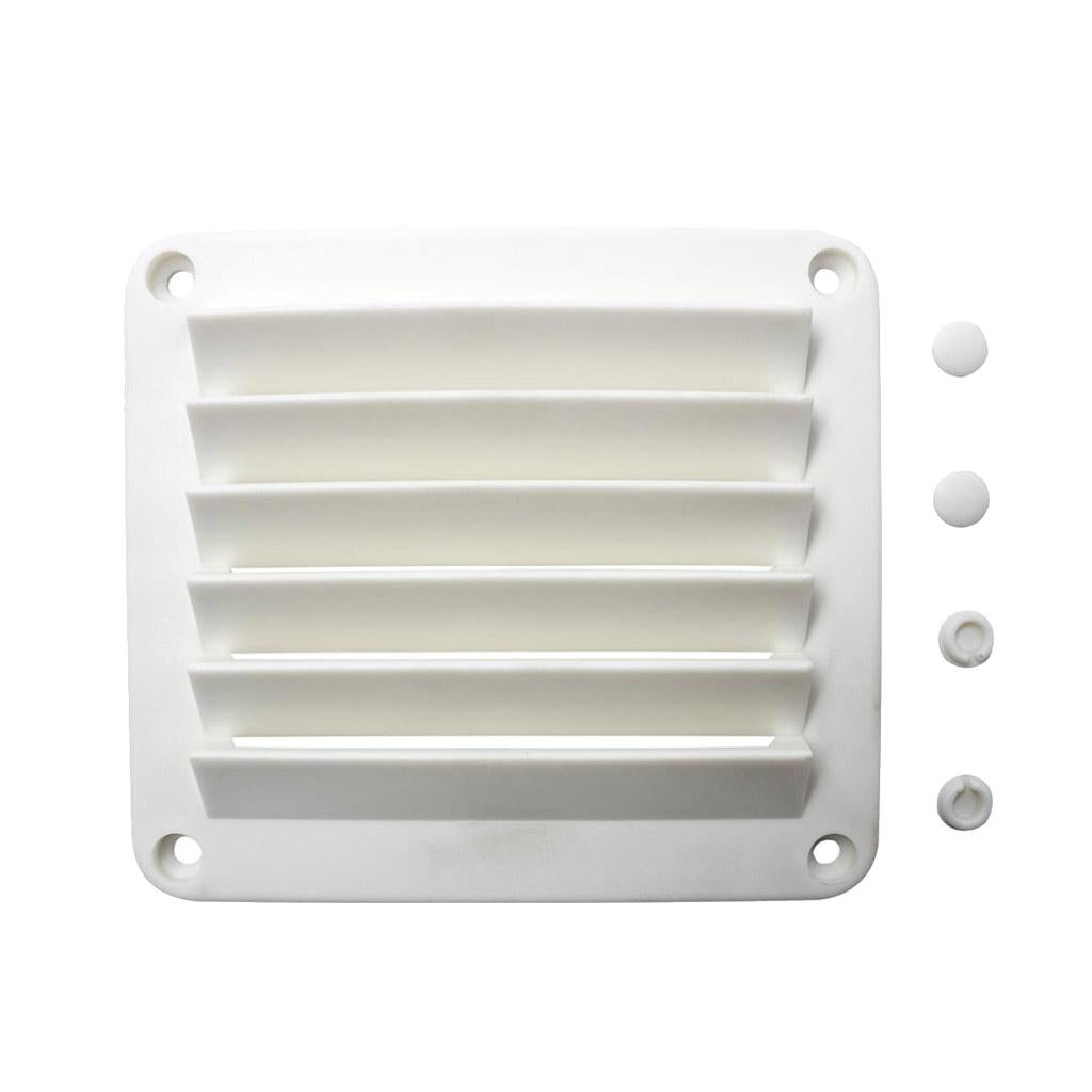 White ABS Louvered Plastic Vent 5-1/2 x 4-7/8" for Boat "