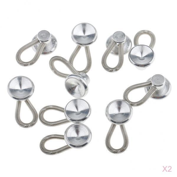 20 Pieces Metal Collar Button Extenders Jeans Shirt Waistband Expanders