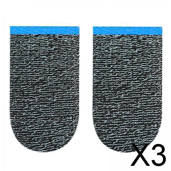 3xMobile Game Controller Finger Sleeve for Knives Out  black blue