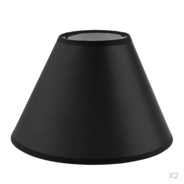 2x Lampshade Table Lamp Shade Floor Lamp Bedside Lamp Light Shade Black