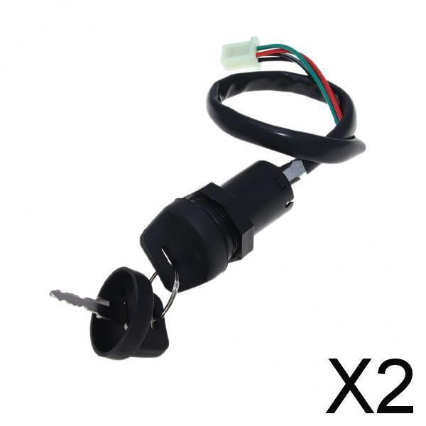 2x4 Wire Ignition Switch Key Set 50cc 70cc 90cc Fit for Electric Scooter Bike