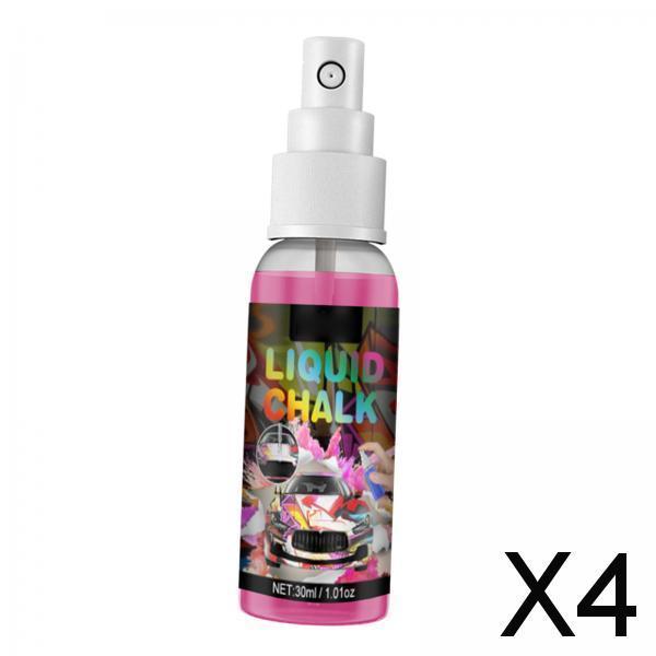4xGraffiti Chalk Spray Paint Painting Washable for Concrete DIY Drawing Pink