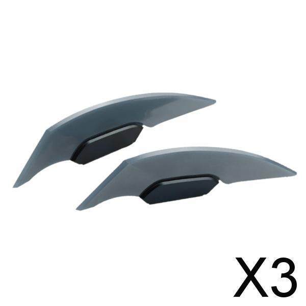 3xMotorcycle Winglet Aerodynamic Spoiler Wing Fit for Electric Motorcycles Gray