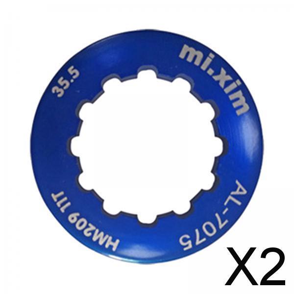 2x11T Bike Cassette Cover Freewheel Lock Ring Fixing Lid Flywheel Blue