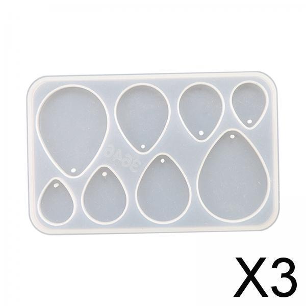 3xEarrings Pendants Mould DIY Epoxy Resin for Party Supplies Crafts Home Decor Water Drop