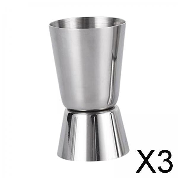 3xStainless Steel Double Head Jigger Wine Measuring Cup for Hotel Household Camping 15ml or 30ml