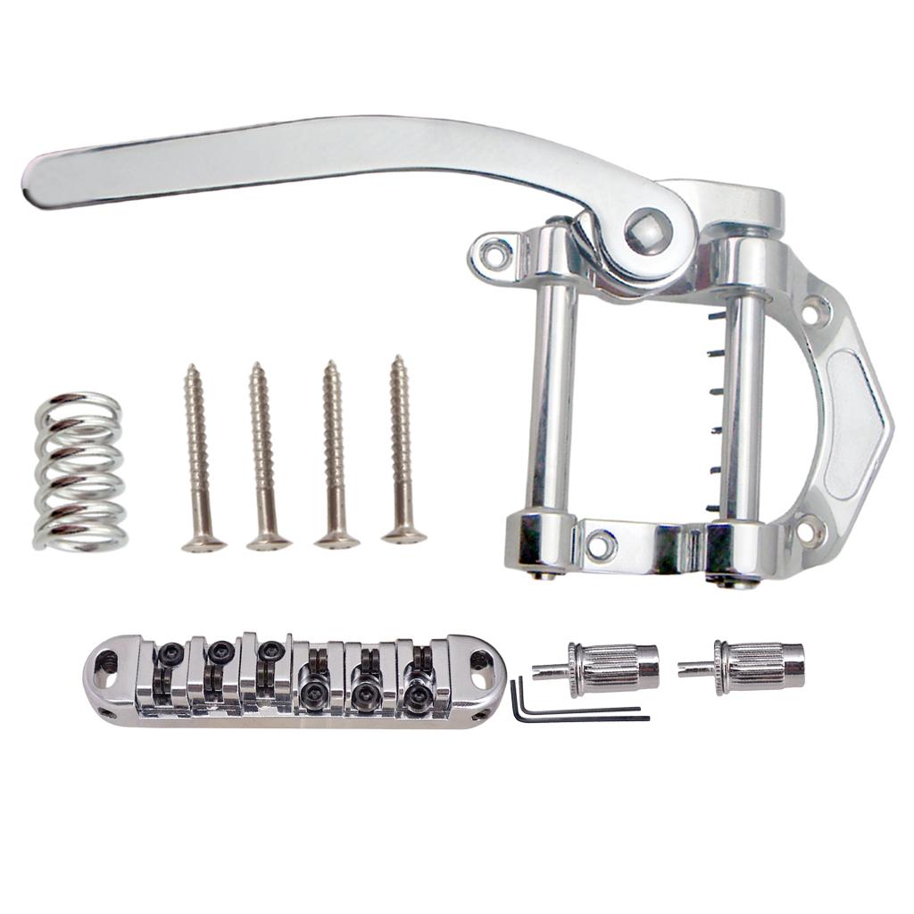 1 Set B5 Tremolo Bridge Tailpiece & Roller Saddle Locking Bridge for LP SG