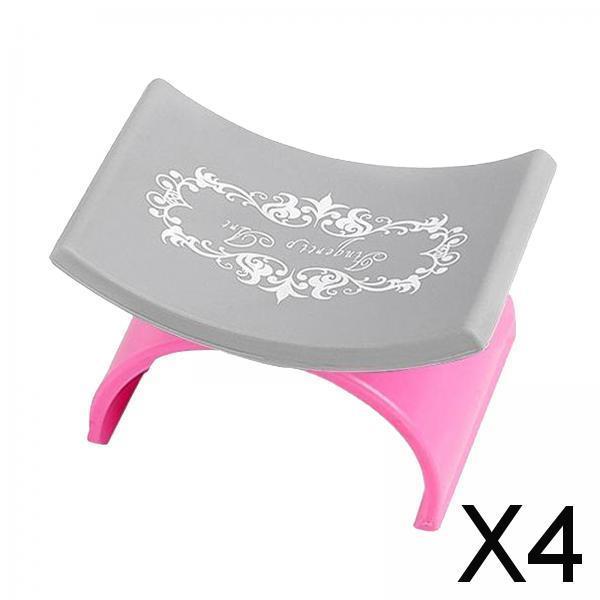 4xSilicone Hand Rest Cushion Pillow Nail Art Arm Rest Manicure Tools Rose Red