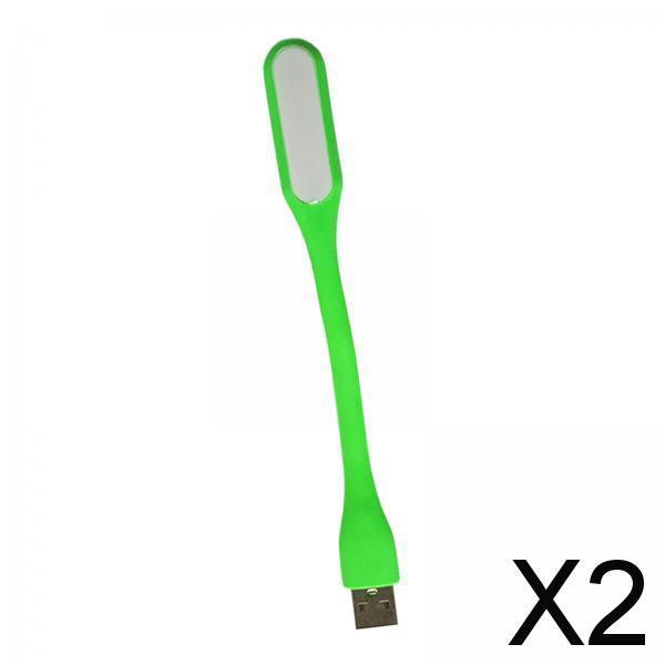 2xFlexible LED Light Lamp Portable Adjustable for Laptop Eye Care green